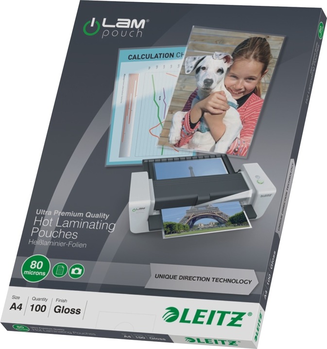 Productafbeelding Leitz Lamineerfilm (A4, 100 Stuk, 80 µm)