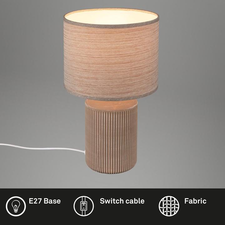 Actual product image Briloner INO ceramic table lamp, brown, excl. 1x E27 max. 10W (E27)