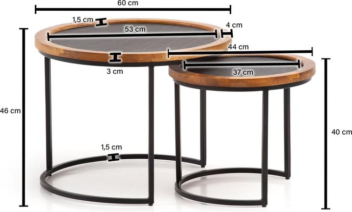 Immagine prodotto Wohnling Ethan (60 x 60 x 46 cm)