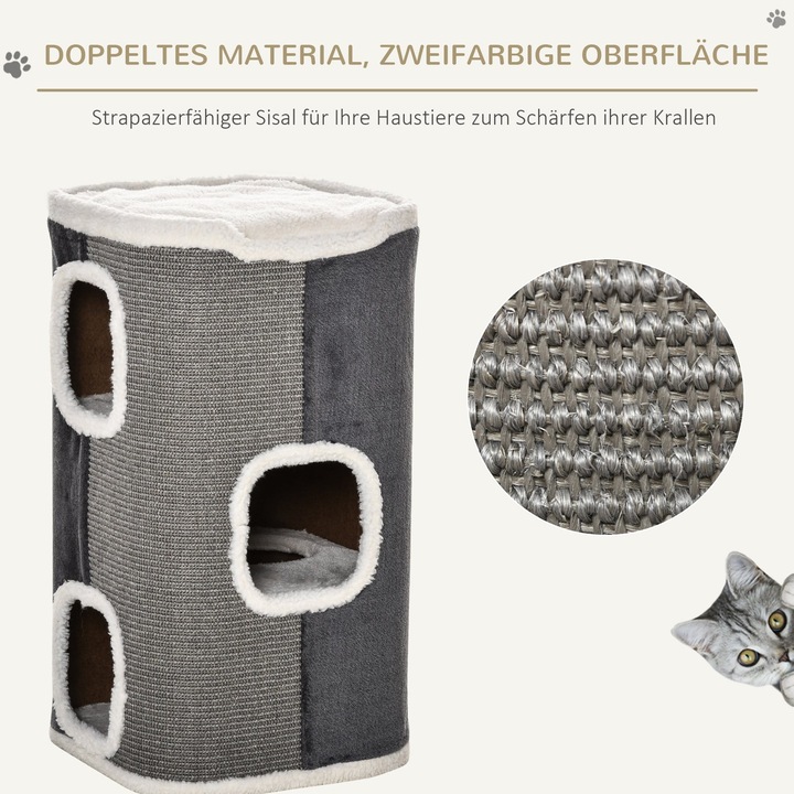 Actual product image Jamb Cat scratching post (74 cm, Grey, White)