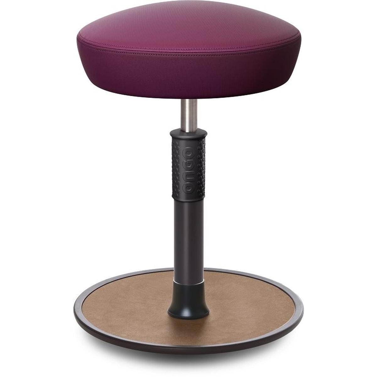 Ongo, Bürostuhl, Sitz- Stehhocker Free Regular Hutsitz skai Nature Base Lila schwarz /Natur