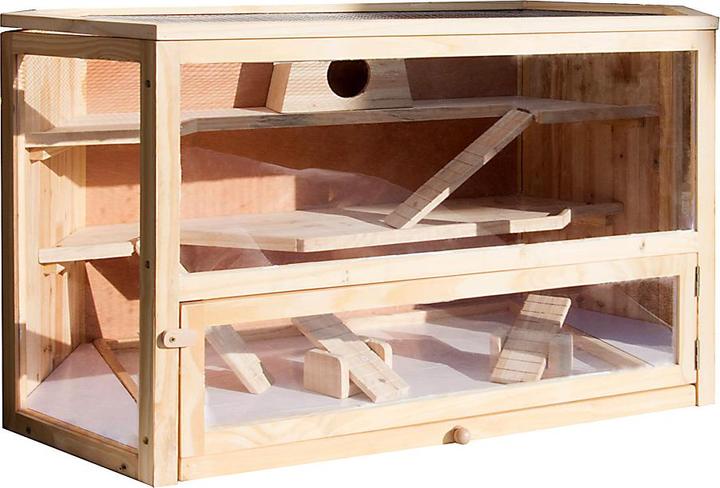 Actual product image Wiltec XXL rodent cage 1150x600x580mm wooden small animal house hamster cage mouse cage