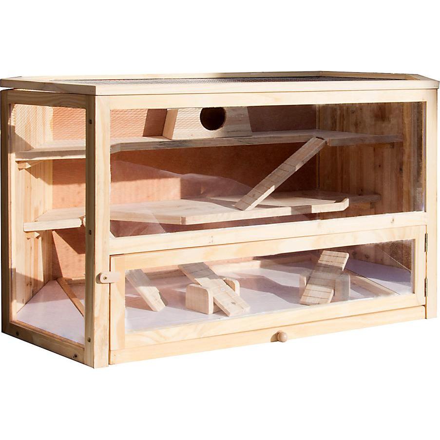 Thumbnail - Wiltec XXL Nagerkäfig 1150x600x580mm Holz Kleintierhaus Hamsterkäfig Mäusekäfig, Gehege
