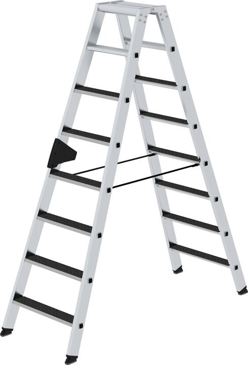 Actual product image Munk Stepladder with steps, double-sided access with clip-step R13 2x8 steps (Stepladder)