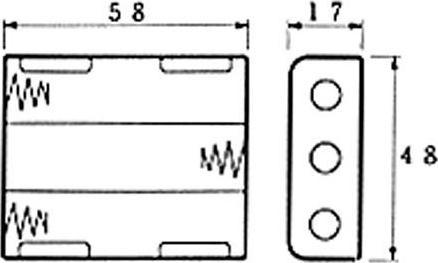 Produktbild Velleman Batteriehalter Für 3 x Aa-Batterien (Mit Kabeln)