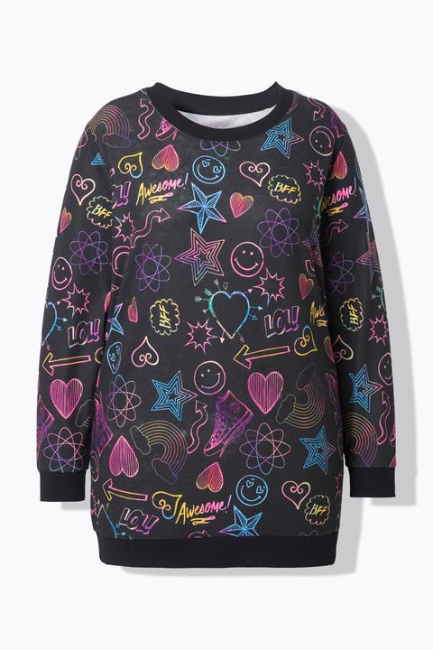 Produktbild Angel of Style Sweatshirt, bequeme Passform, Comic-Muster (52)