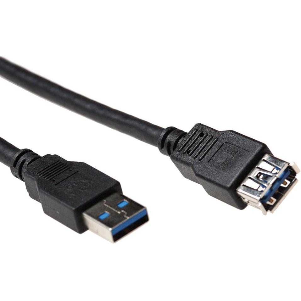 ACT Advanced Cable Technology SB3040 0.5m USB A USB A Männlich Weiblich Schwarz USB Kabel (0.50 m, USB 3.0), USB Kabel