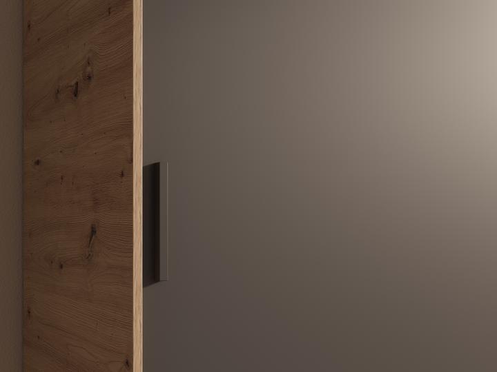 Actual product image ADRK Furniture Sliding-door wardrobe with mirror Hailey 100 (100 x 60 x 205 cm)