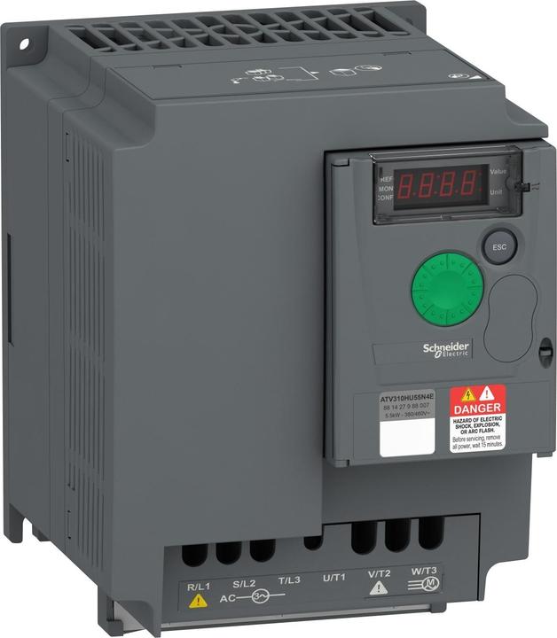 Produktbild Schneider Frequenzumrichter, Easy Altivar 310, 5,5kW, 380-460V AC, 3-phasig, ohne Filter ATV310HU55N4E