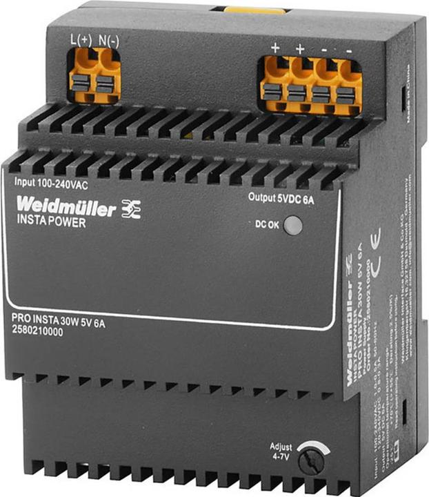 Actual product image Weidmüller PRO INSTA 30W 5V 6A Switching power supply 5 V/DC 6 A 30 W