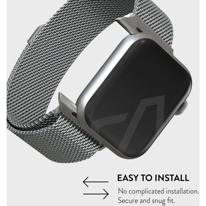 Actual product image Burga Apple Watch Band Metal Mesh Silver 38mm / 40mm / 41mm (38 mm, 40 mm, 41 mm, Stainless steel)