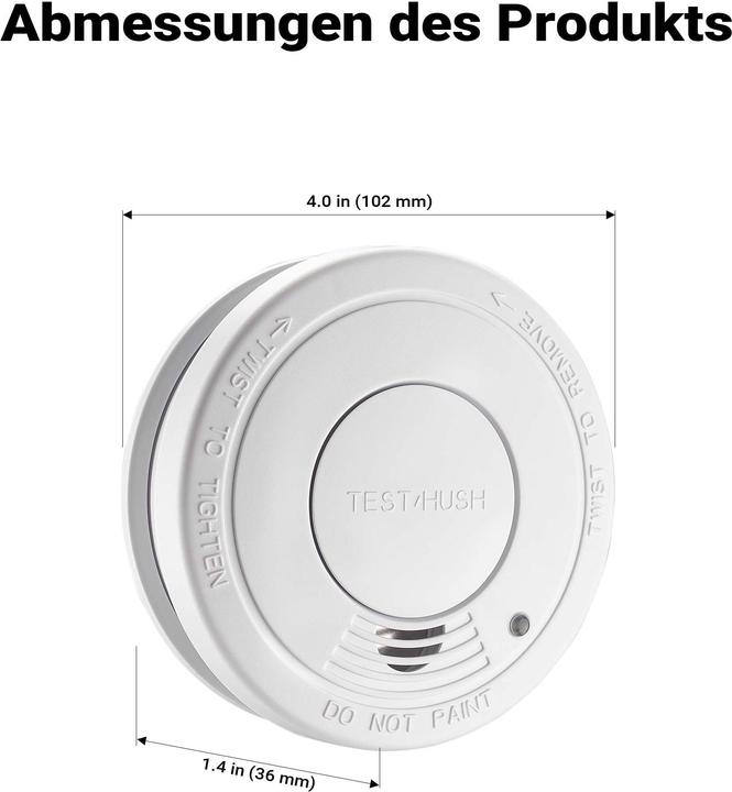 Produktbild Wiltec 40x Rauchmelder 9-V-Batterie Feuermelder HUSH-Funktion Brandschutzmelder