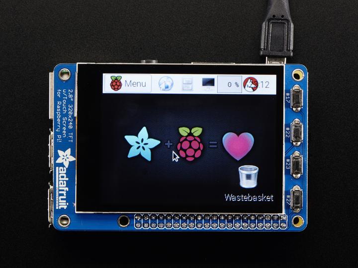 Actual product image Adafruit PiTFT Plus 320x240 2.8" TFT Touch Assembled (Display)