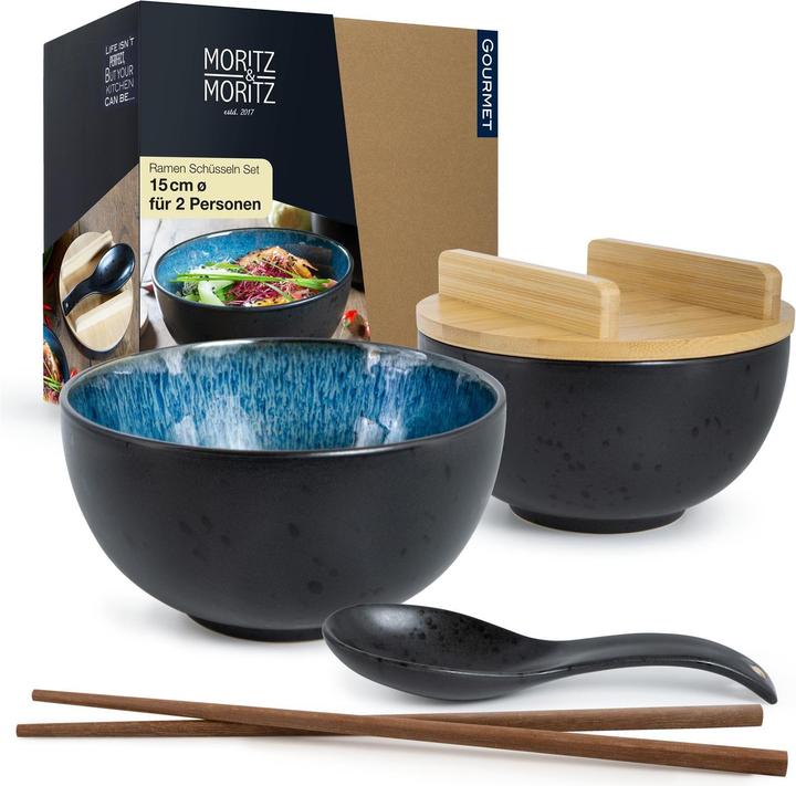 Moritz & Moritz Ciotole con bacchette (15 cm, 0.60 l, 2x)