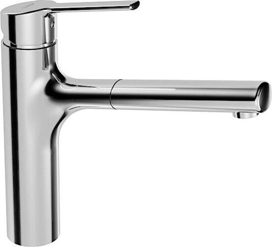 Actual product image Hansa Hansaronda kitchen faucet, 1-jet, swivel/extendable spout, projection: 200 mm, 03342273
