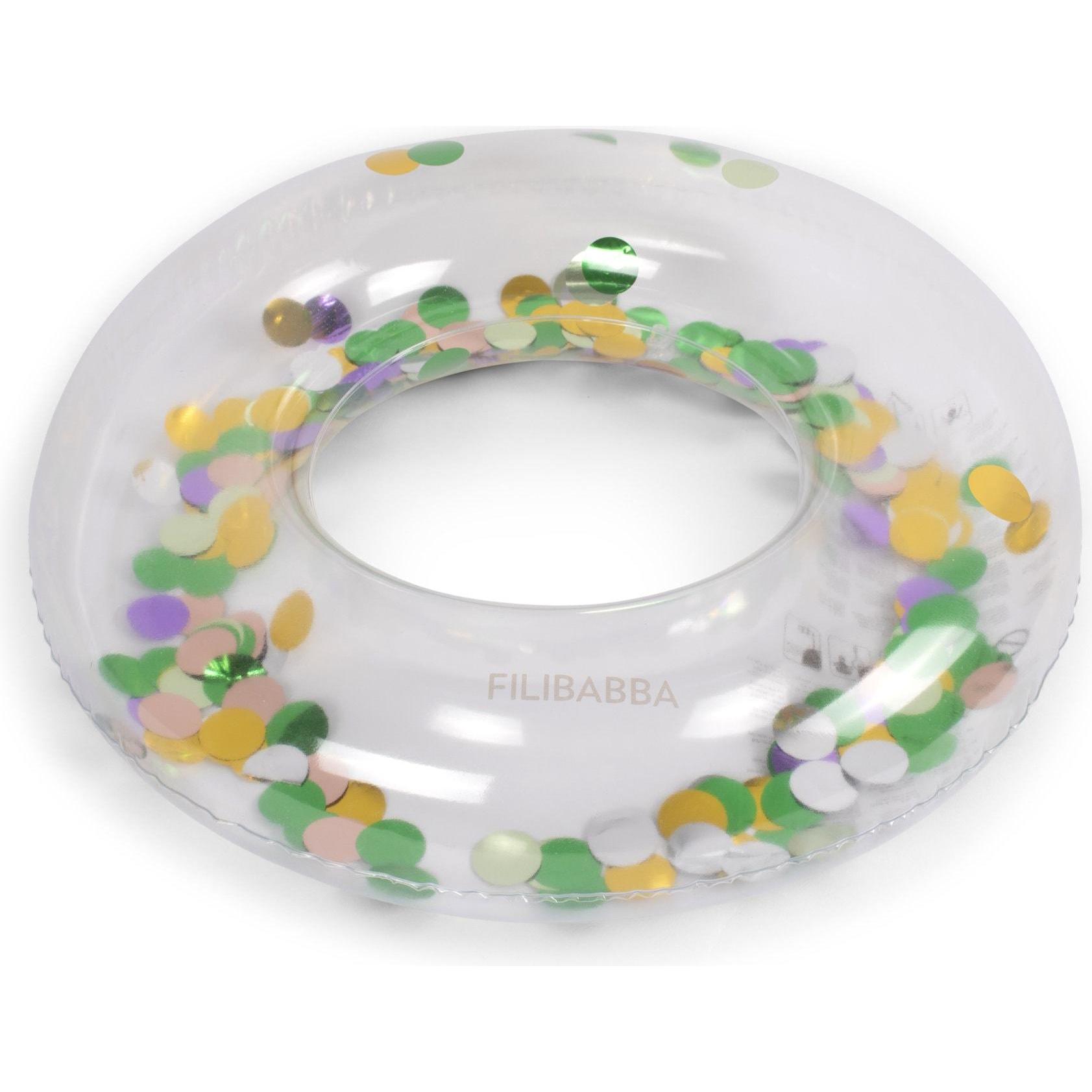 Thumbnail - Filibabba Schwimmring Alfie - Regenbogen Konfetti
