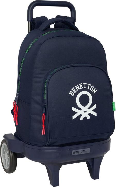 Benetton Schulrucksack mit Rädern Together Marineblau 33 x 45 x 22 cm (22 l)