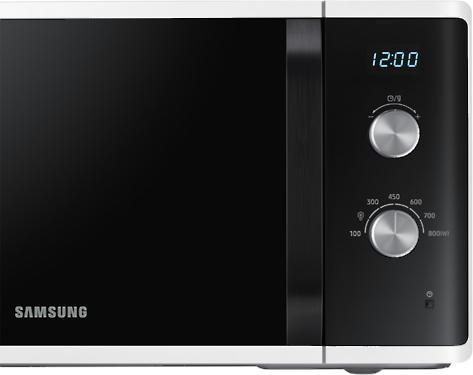 Actual product image Samsung MS23K3614AW Aanrecht Solo-magnetron 23 l 800 W Zwart, Wit (23 l)