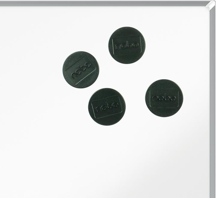 Actual product image Nobo Holding magnet Ø 3.8 cm 4 pieces, Black (4 x)