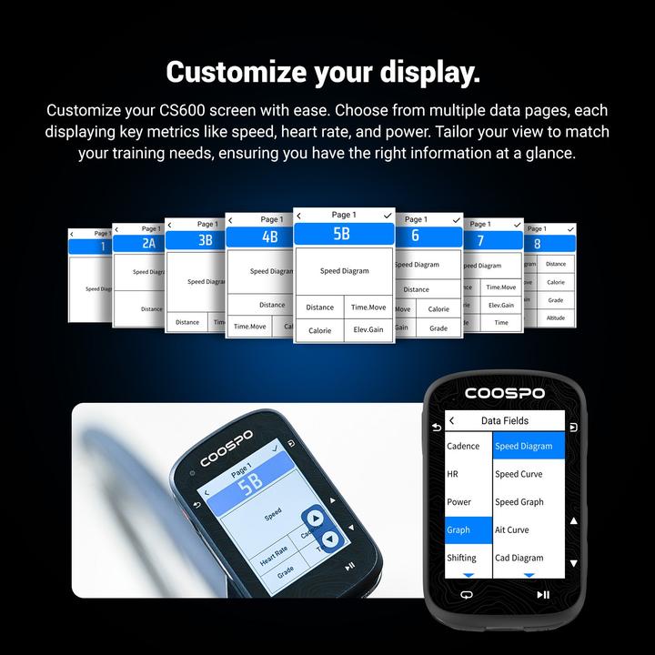 Produktbild Coospo CS600 GPS Bike Computer (Map Navigation Colorful Touch Screen)