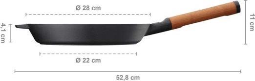 Actual product image Fiskars Norden Bratpfanne (Frying pan, Cast iron, 28 x 5.45 cm)