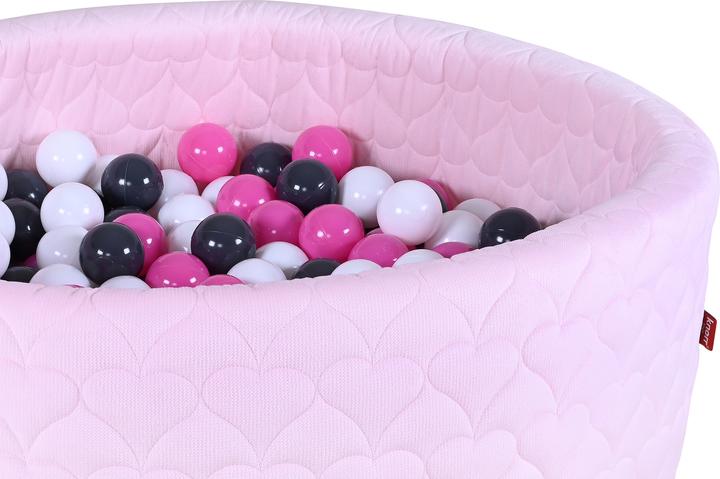 Produktbild Knorrtoys Bällebad soft - "Cosy heart rose" - 300 Bälle creme/grey/rose (ca. 6cm Durchmesser)
