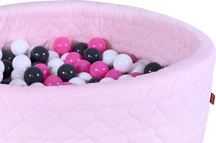 Actual product image Knorrtoys Ball pool soft - "Cosy heart rose" - 300 balls cream/grey/rose (approx. 6cm diameter)