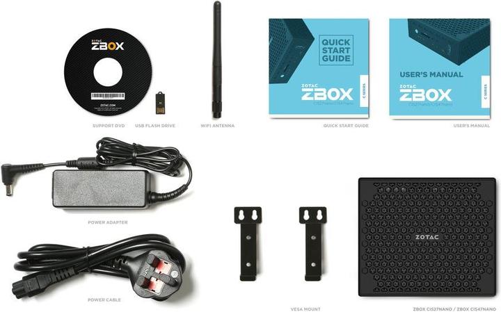 Produktbild Zotac Zbox CI547 Nano (Intel Core i5-7200U)
