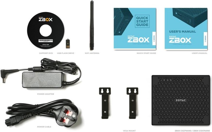 Produktbild Zotac Zbox CI547 Nano (Intel Core i5-7200U)