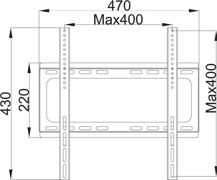 Produktbild Techly Feste Halterung-LED/LCD-25-56""-schwarz Halterung mit schlankem Design, ermöglicht einen Abstand von (Wand, 40 kg, 25" - 56")