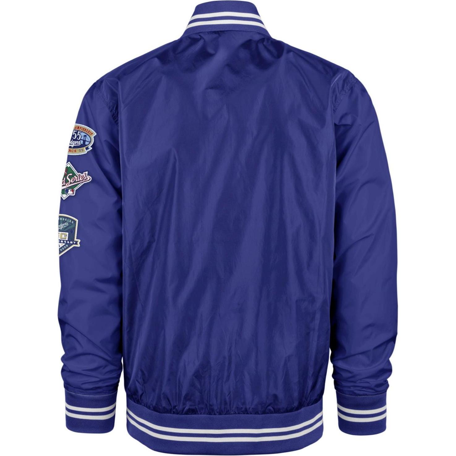 Thumbnail - 47 Brand, Herren, Jacke, Oversized Bomber Jacke - Los Angeles Dodgers - L (L), Blau, L
