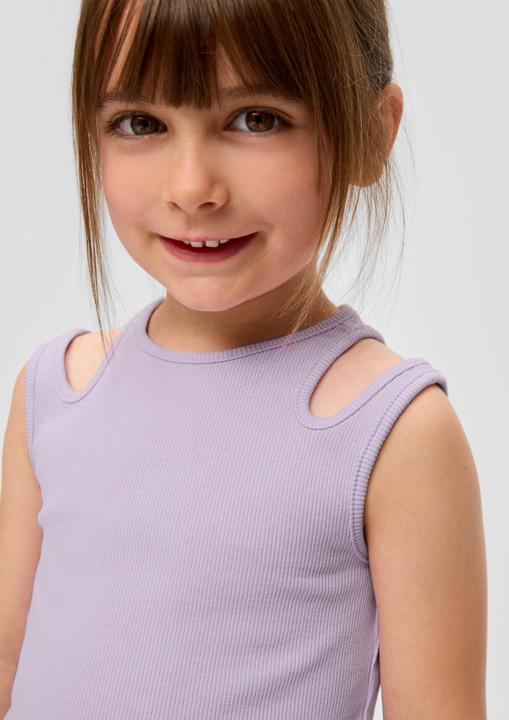 Produktbild S.Oliver T-Shirt Geripptes Top mit Cut-out-Details (104, 110)