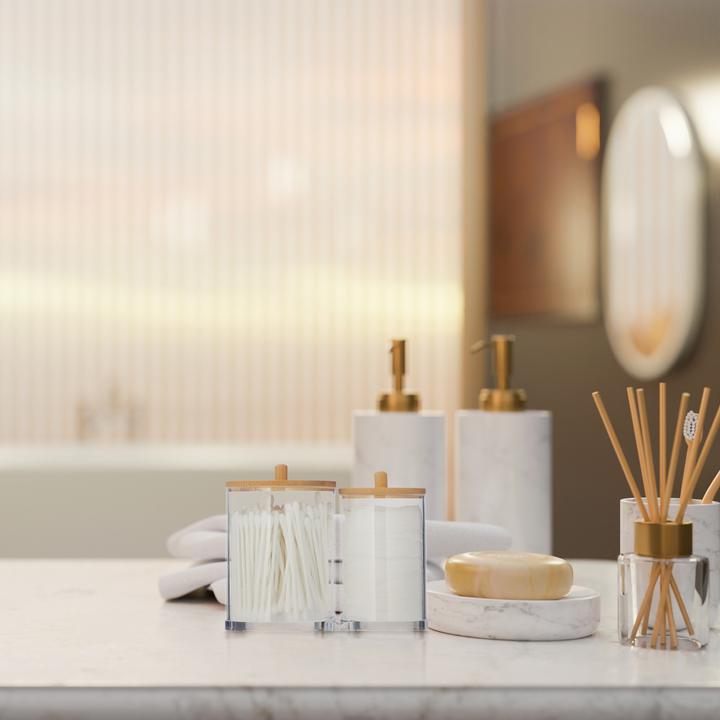 Actual product image Relaxdays Cotton bud container