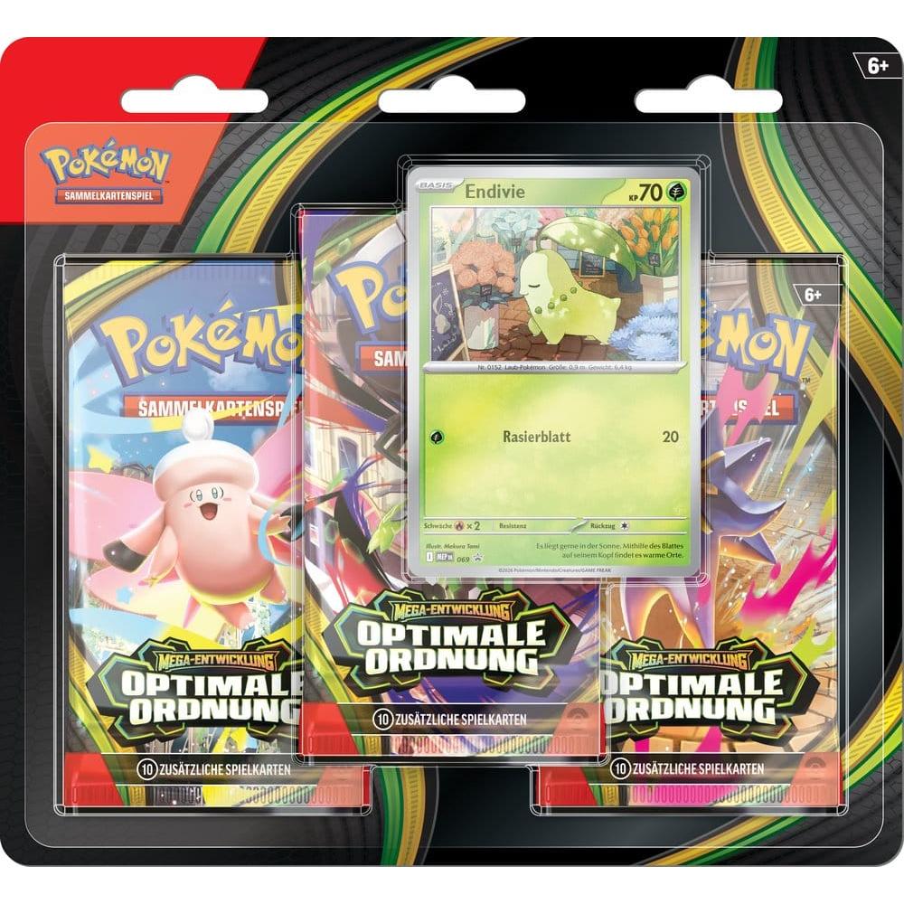 Amigo Pokémon TCG ME03 Optimale Ordnung pack 3 blister Blister *ALLEMAND* (Tedesco, Pacchetto Booster)