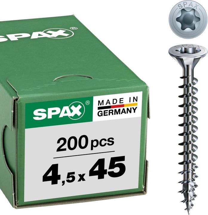 Productafbeelding Spax Senkmultikopf T-Star Plus T20 Vollgewinde Wirox (200 Schroeven per stuk, 4,5 x 45 mm)