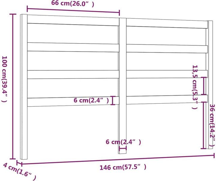 Actual product image vidaXL Batsheva (146 x 4 x 100 cm)