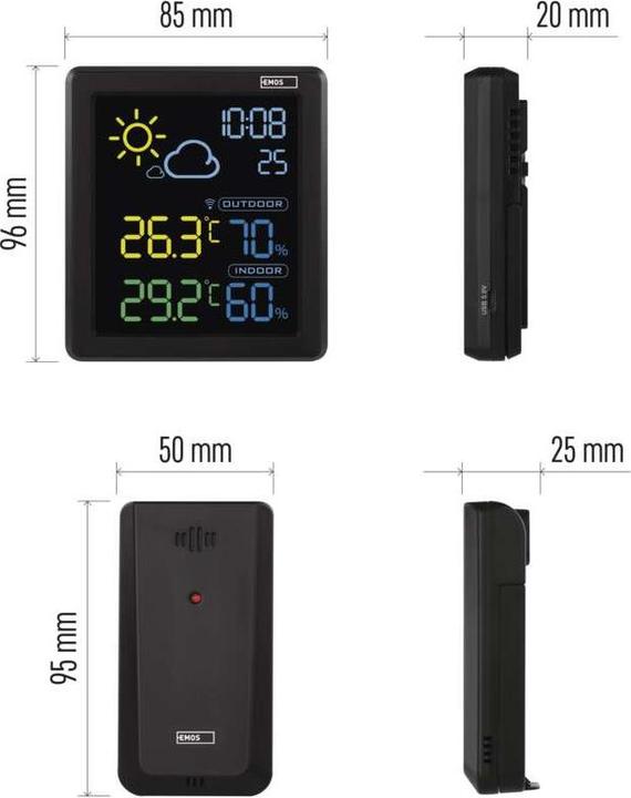 Actual product image Emos Wireless weather station E8647