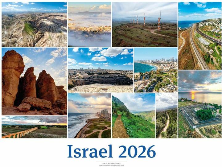 Israelkalender 2026 White Version (Harter Einband, Deutsch)