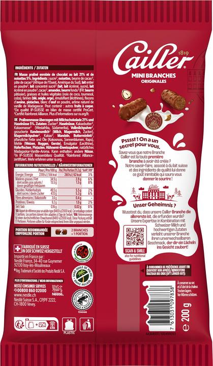 Immagine prodotto Cailler Mini Branche Originales (200 g)