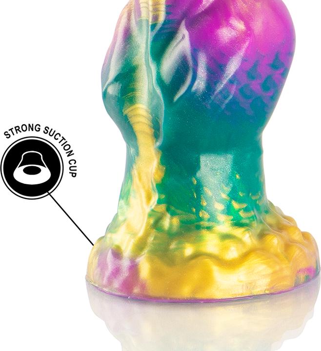Actual product image Epic Iris Dildo With Rainbow Coloured Testicles Of Pleasure