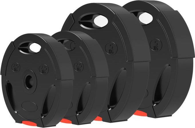 Image du produit Swisshandel24 4er-Set Hantelgewichte, 2 x 2,5 kg/5kg Gewichte, Hantelscheiben-Set, Schwarz (2 x 2,5 kg, 2 x 5 kg)