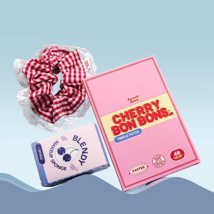 Immagine prodotto Seventh Rebel Haargummi rot-weiss Gingham (Elastico per capelli)