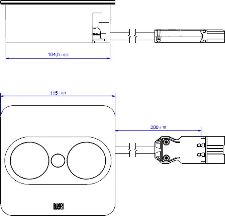 Actual product image Bachmann Multiple socket outlets