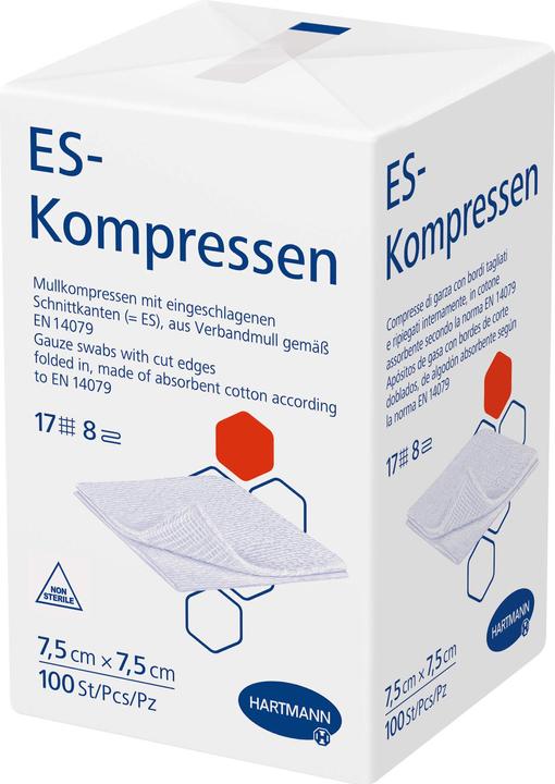 Produktbild Hartmann ES-Kompressen unsteril 8fach 7,5 x 7,5 cm, 100 St. Kompressen