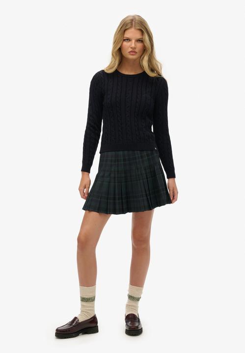 Produktbild Superdry Feinstrickpullover mit Zopfdesign, Rundhalsausschnitt, Damen (XS)