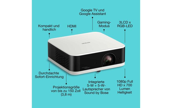 Produktbild Epson Lifestudio Pop - EF-61W (Full HD, 700 lm, 1.2:1)