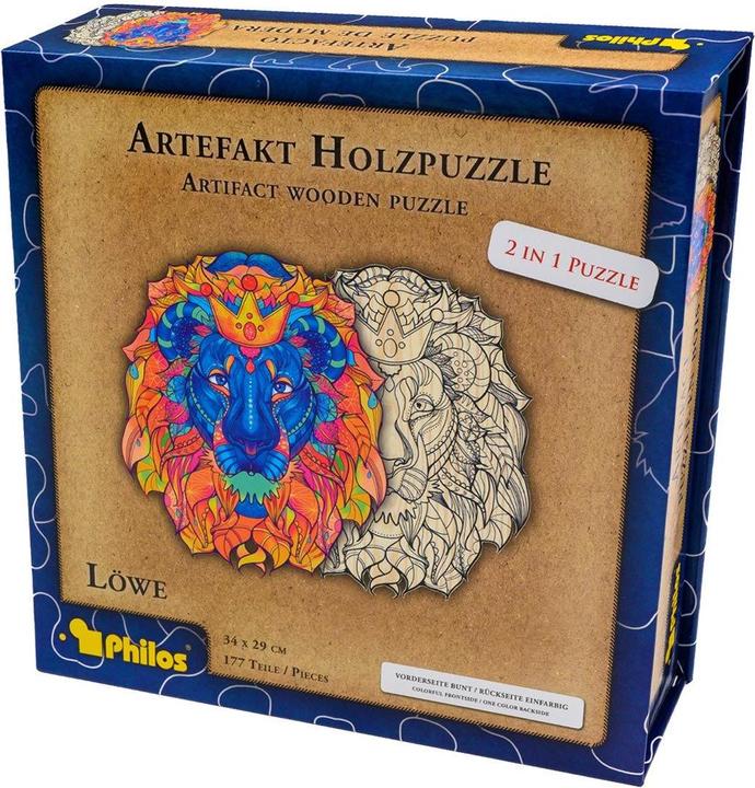 Philos Artefakt Holzpuzzle in Löwe (177 Teile)
