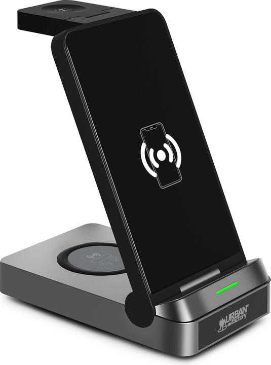 Urban Factory Power Pro : Chargeur 3 En 1 Avec Fonction De Support 22.5watts (15 W, 3 ports)