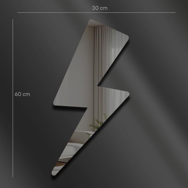 Productafbeelding Wallxpert Ozgi Lightning Decorative Mirror (29 x 60 cm)