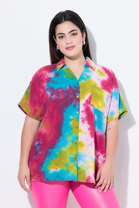 Immagine prodotto Angel of Style Bluse, Boxy Fit, Musselin, Batik-Muster (50)